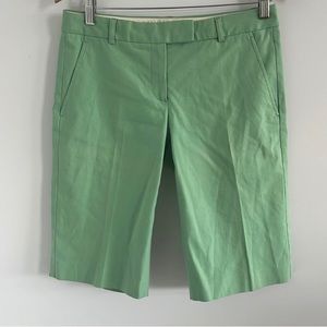 Theory Mint-Chartreuse Bermuda Shorts